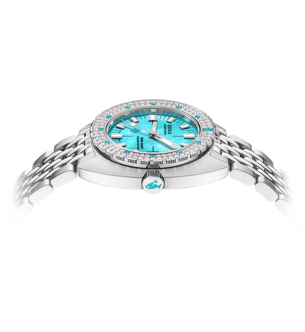 Doxa Sub 200T Diamonds Aquamarine 804.10D.241.10