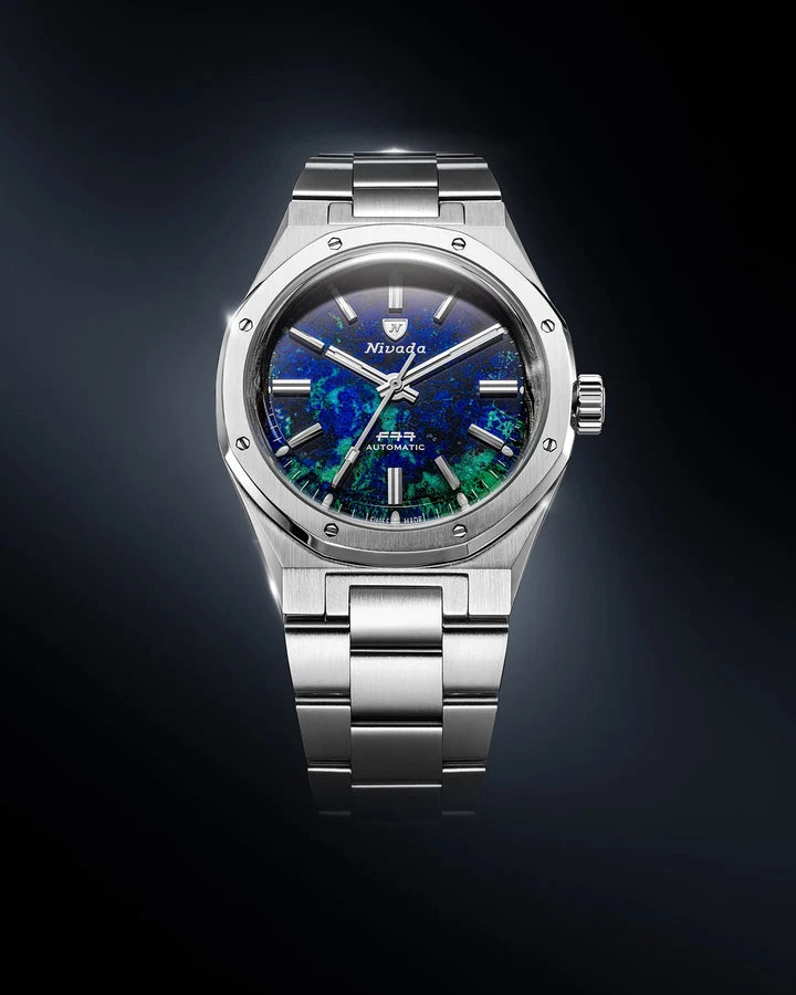 Nivada Grenchen F77 MK2 Azurite 100 Years 38mm 68056A77