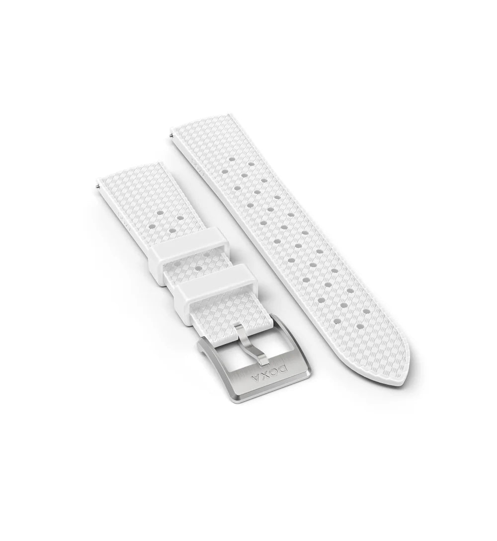 Cinturino Doxa SUB 300 Ti5 in caucciù, Bianco con Fibbia 823.50.23-RUBBB
