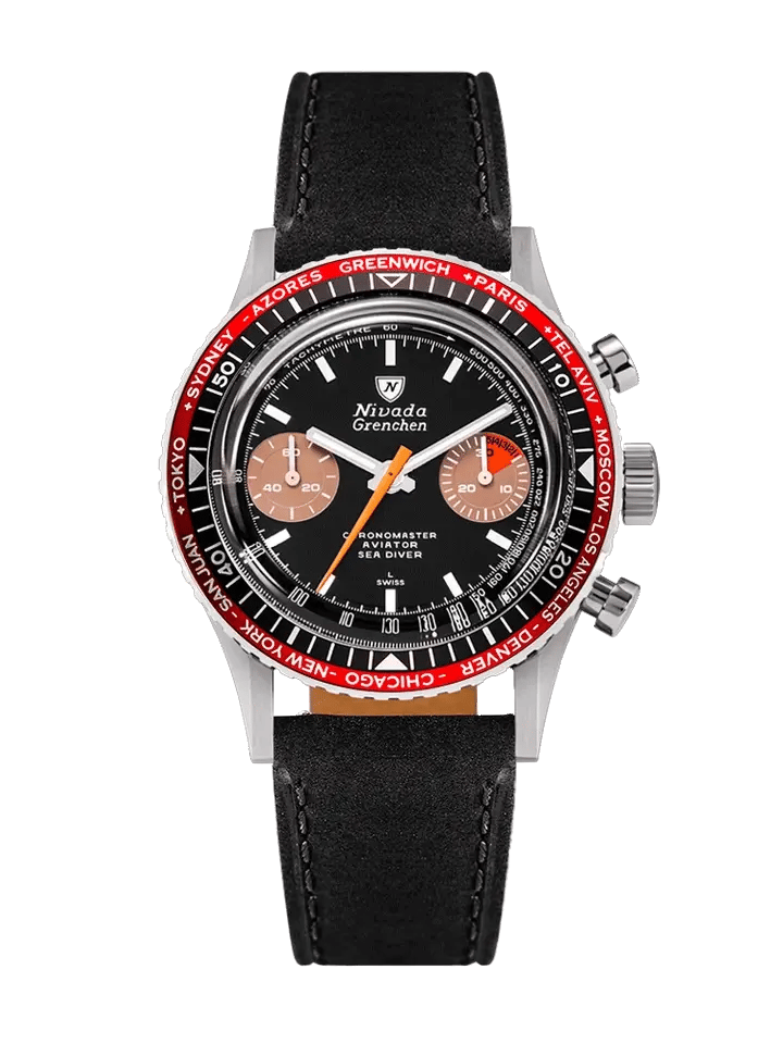 Nivada Grenchen White Orange Boy INTER.BEZEL 86012WM03