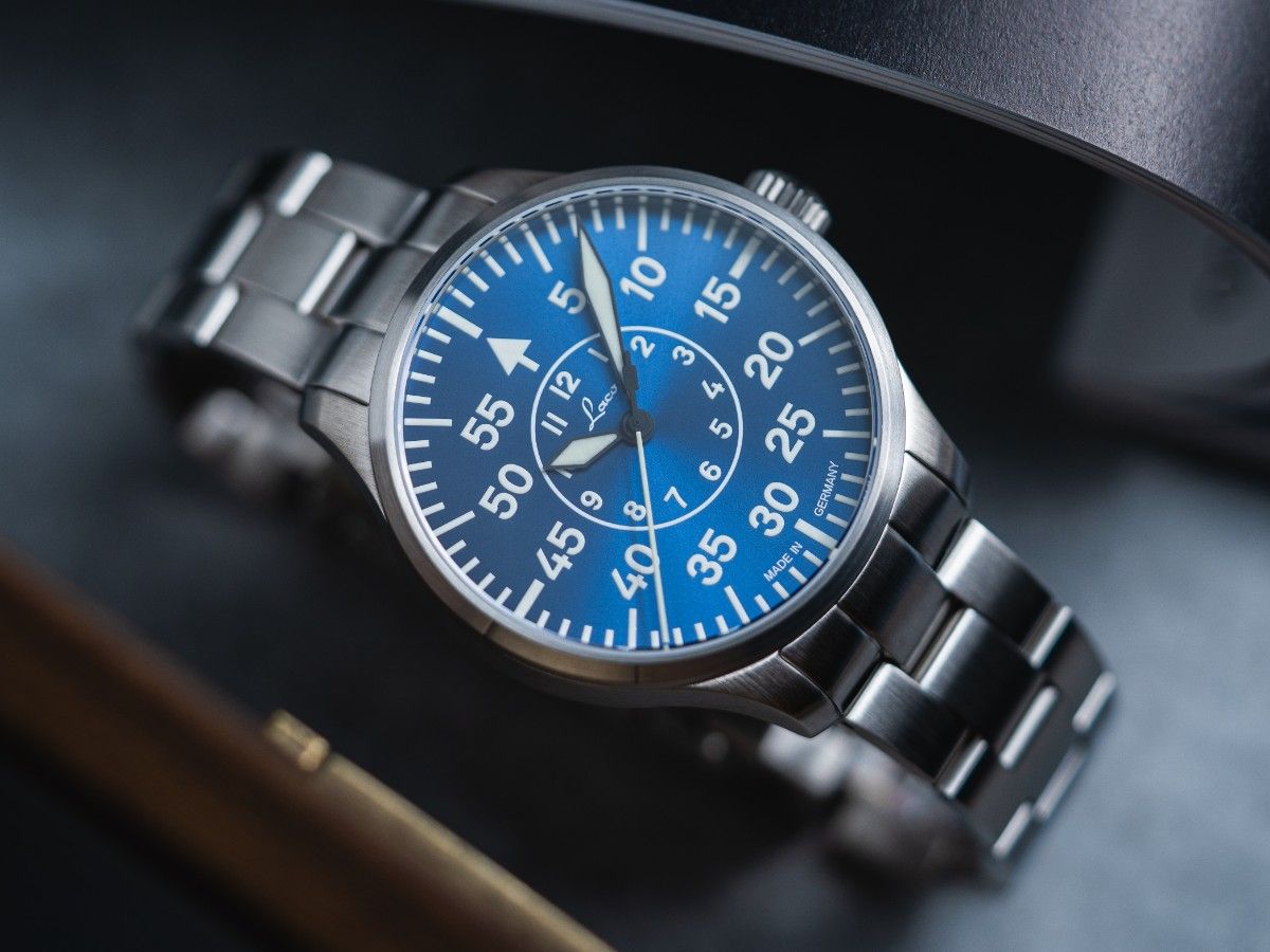 Laco Pilot Blaue Aachen Stunde 39 mm 862103.2.MB