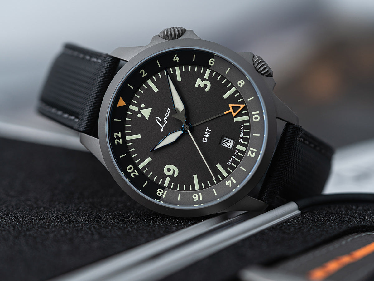 Laco Frankfurt GMT Schwarz Automatik 862120.2