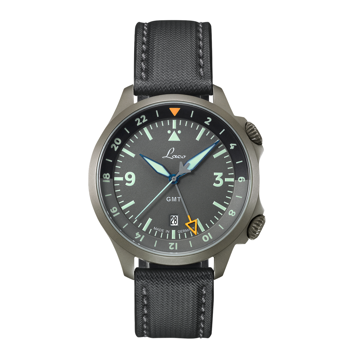 Laco Frankfurt 43mm GMT Grau Automatico 862121.2