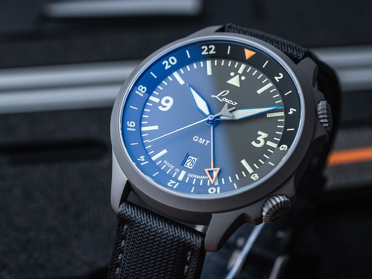 Laco Frankfurt 43mm GMT Grau Automatico 862121.2