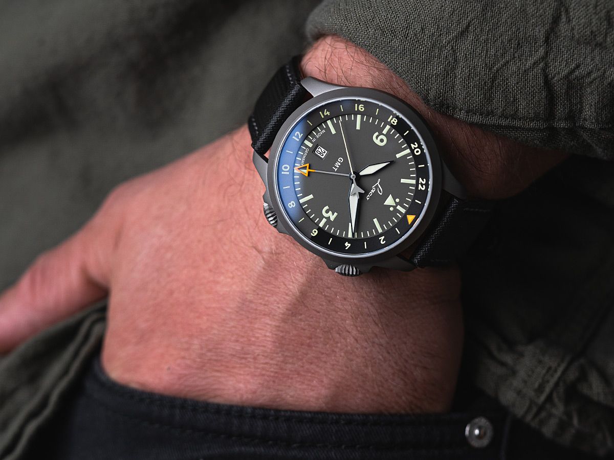 Laco Frankfurt 43mm GMT Grau Automatico 862121.2