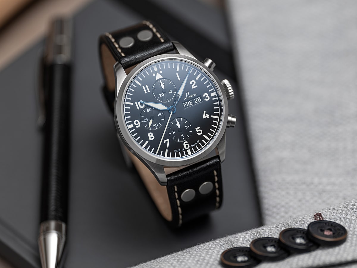 Laco Kiel.2 Chronograph Schwarz 43 mm Automatic 862148