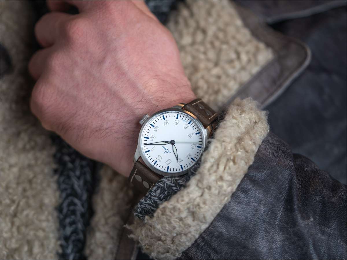 Laco Pilot Augsburg Polar 39 Mm Limited Edition Automatic 862183