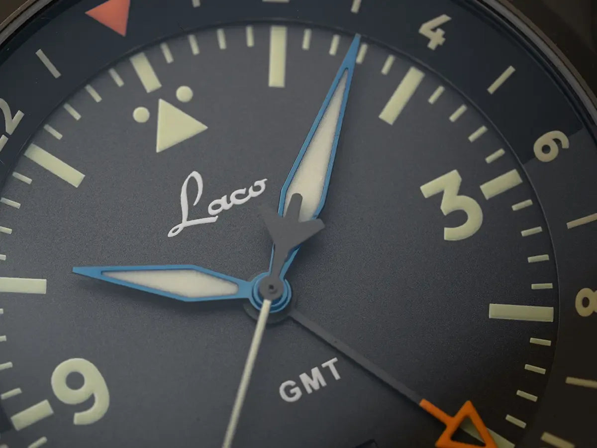 Laco Frankfurt 40mm GMT Schwarz Automatico 862187