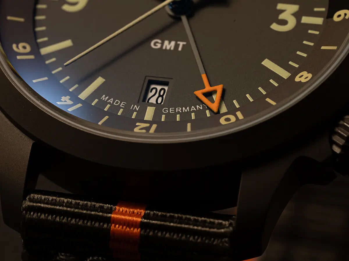 Laco Frankfurt 40mm GMT Schwarz Automatico 862187