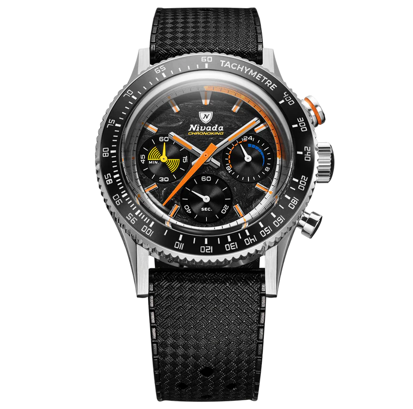 Nivada Grenchen Chronoking Mecaquartz Racing Carbon 87049Q01