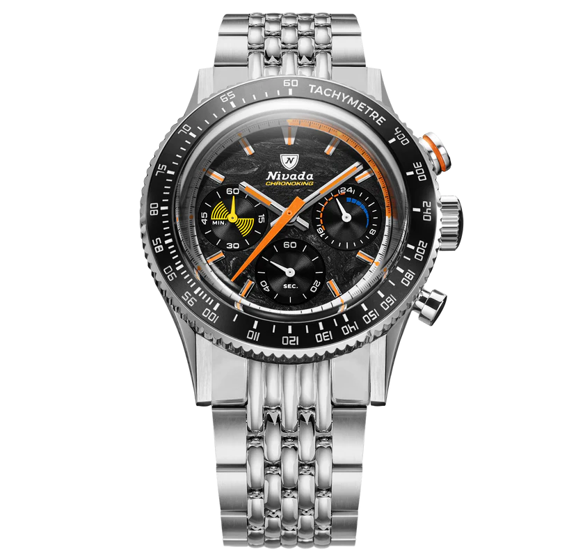 Nivada Grenchen Chronoking Mecaquartz Racing Carbon 87049Q04