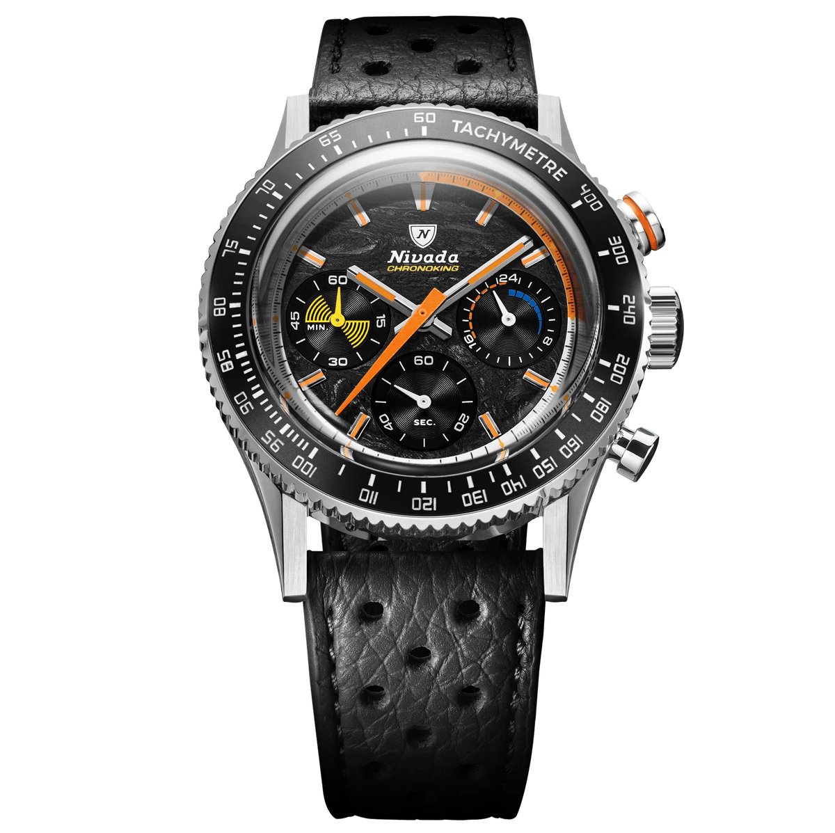Nivada Grenchen Chronoking Mecaquartz Racing Carbon 87049Q10