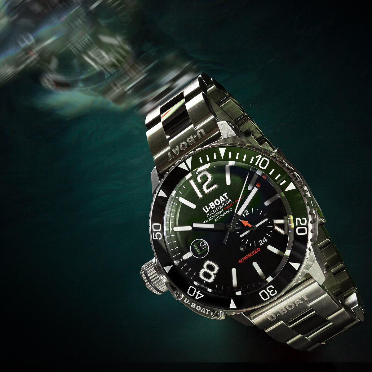 U-BOAT Submersible 46mm Ceramic Green 9520/MT