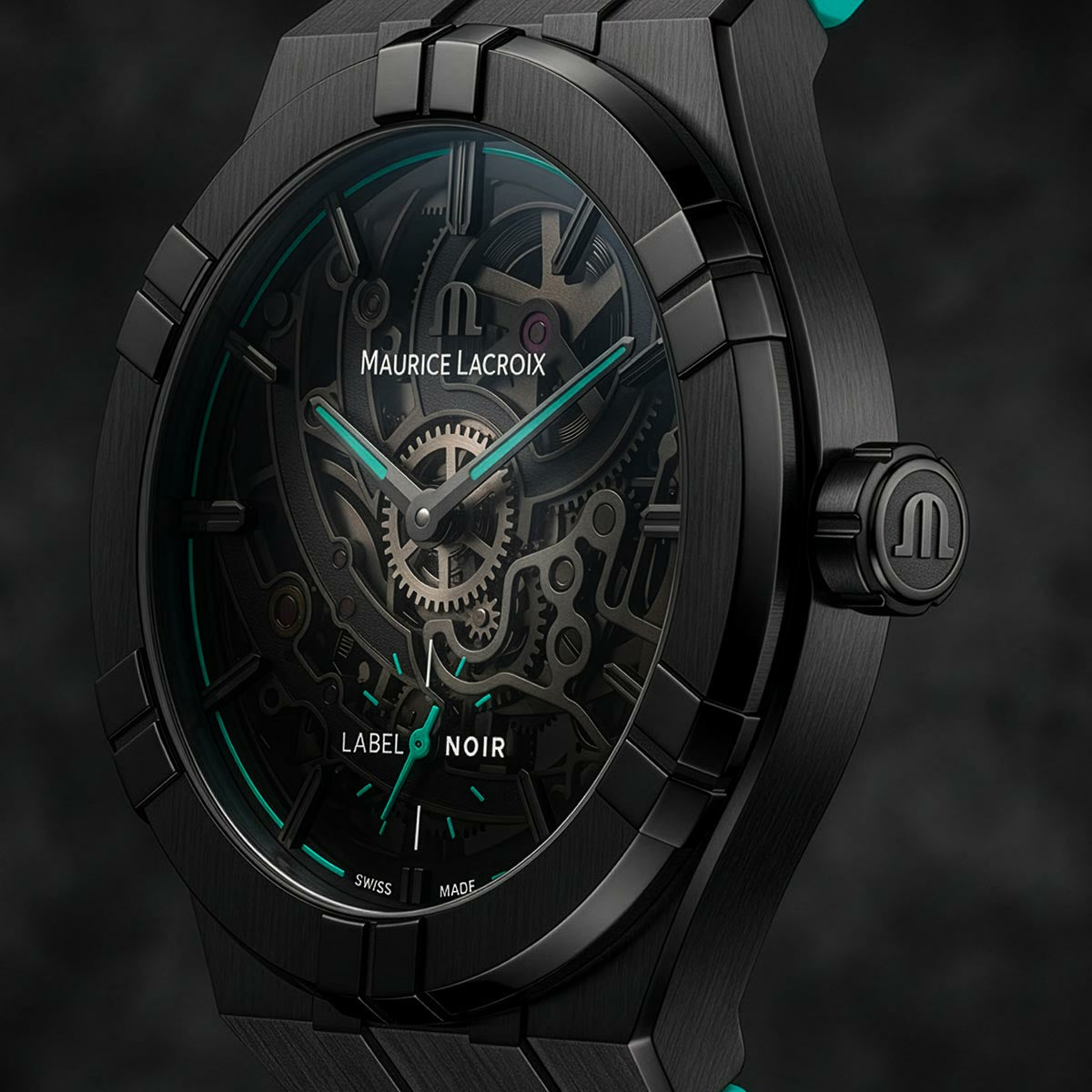 Maurice Lacroix Aikon Skeleton 45mm Label Noir AI6028-DLB0B-030-H
