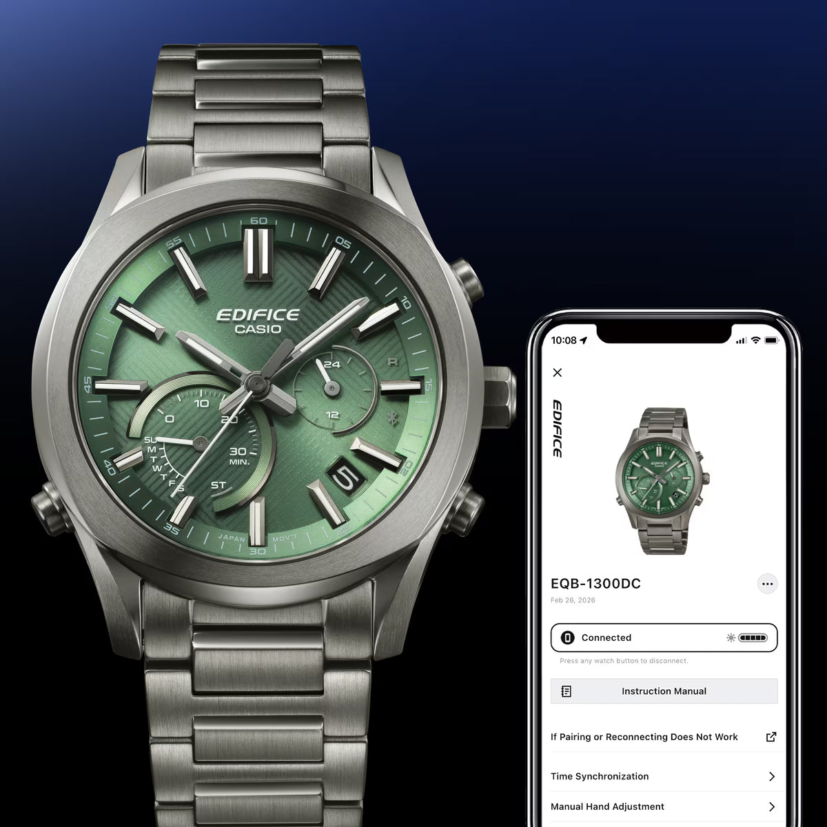 Casio Edifice 39.50mm EQB-1300D-3AEF
