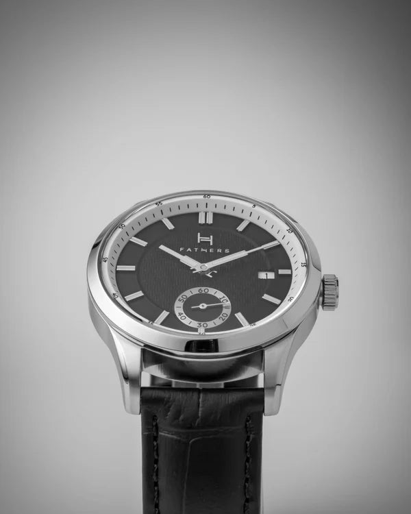 Fathers Always Custos - Orologio Small Seconds Automatico Swiss Made - Nero 38mm