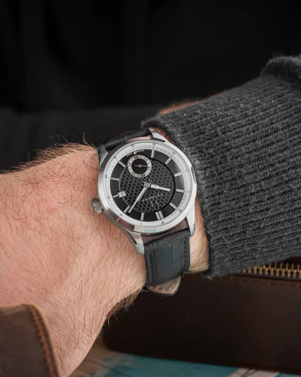 Fathers Always Custos - Orologio Small Seconds Automatico Swiss Made - Nero 38mm