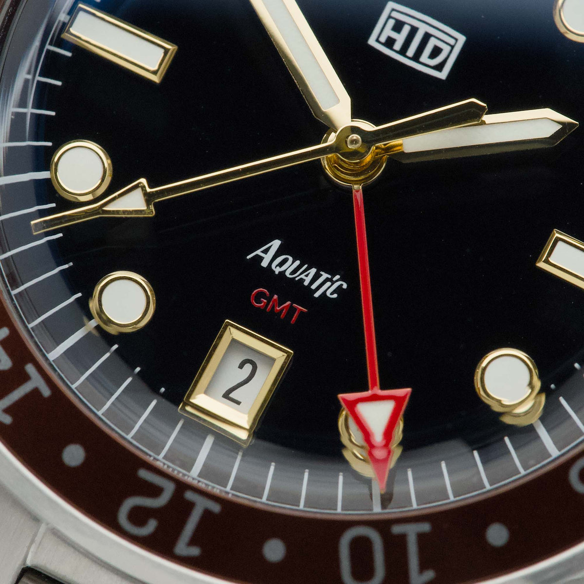 HTD Watches Aquatìc GMT World Timer Golden Brown