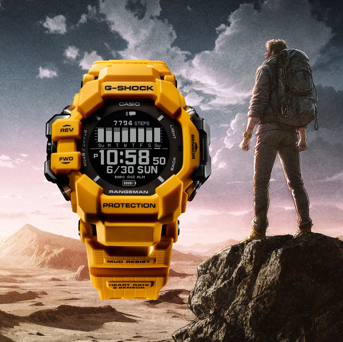 Casio G-Shock RANGEMAN Master of G Compatibile con Strava GPR-H1000-9ER