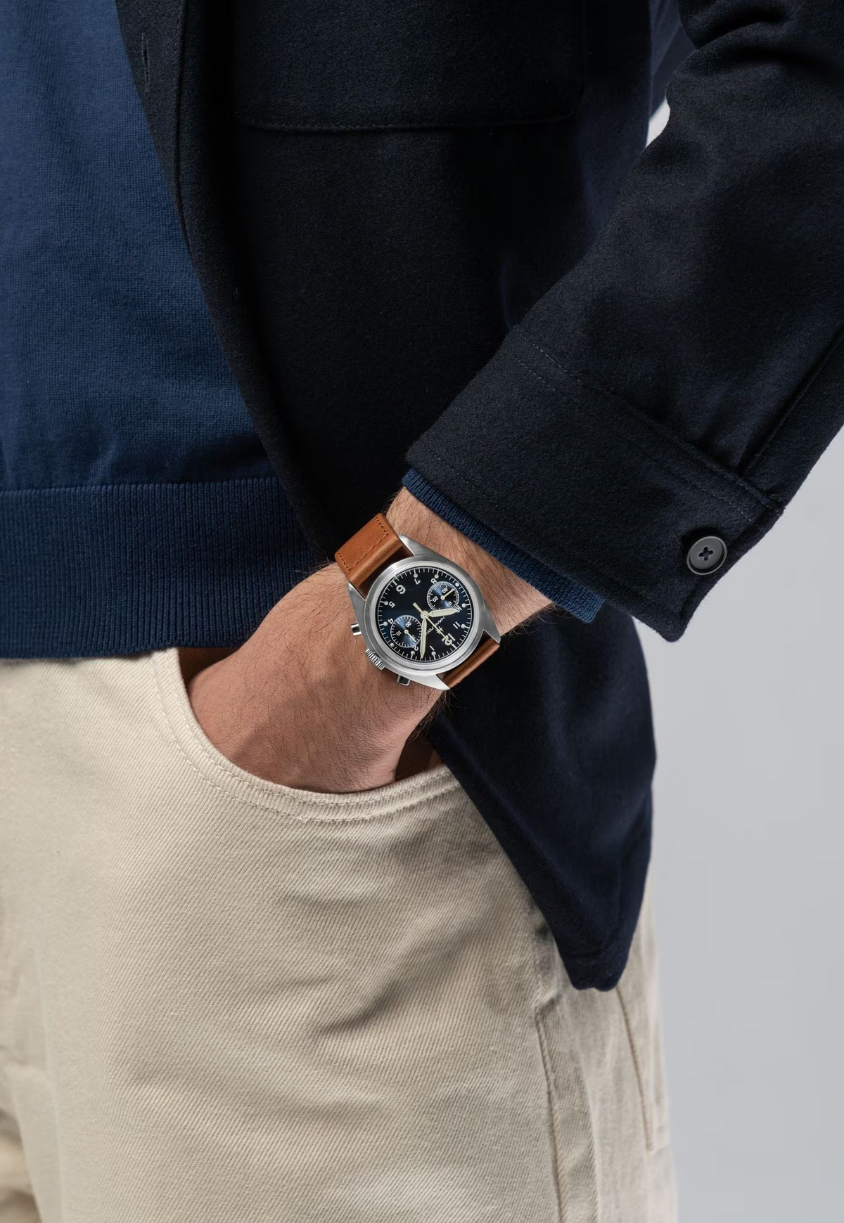 Hamilton Khaki Aviation Pioneer Mechanical Chrono 40mm H76409540