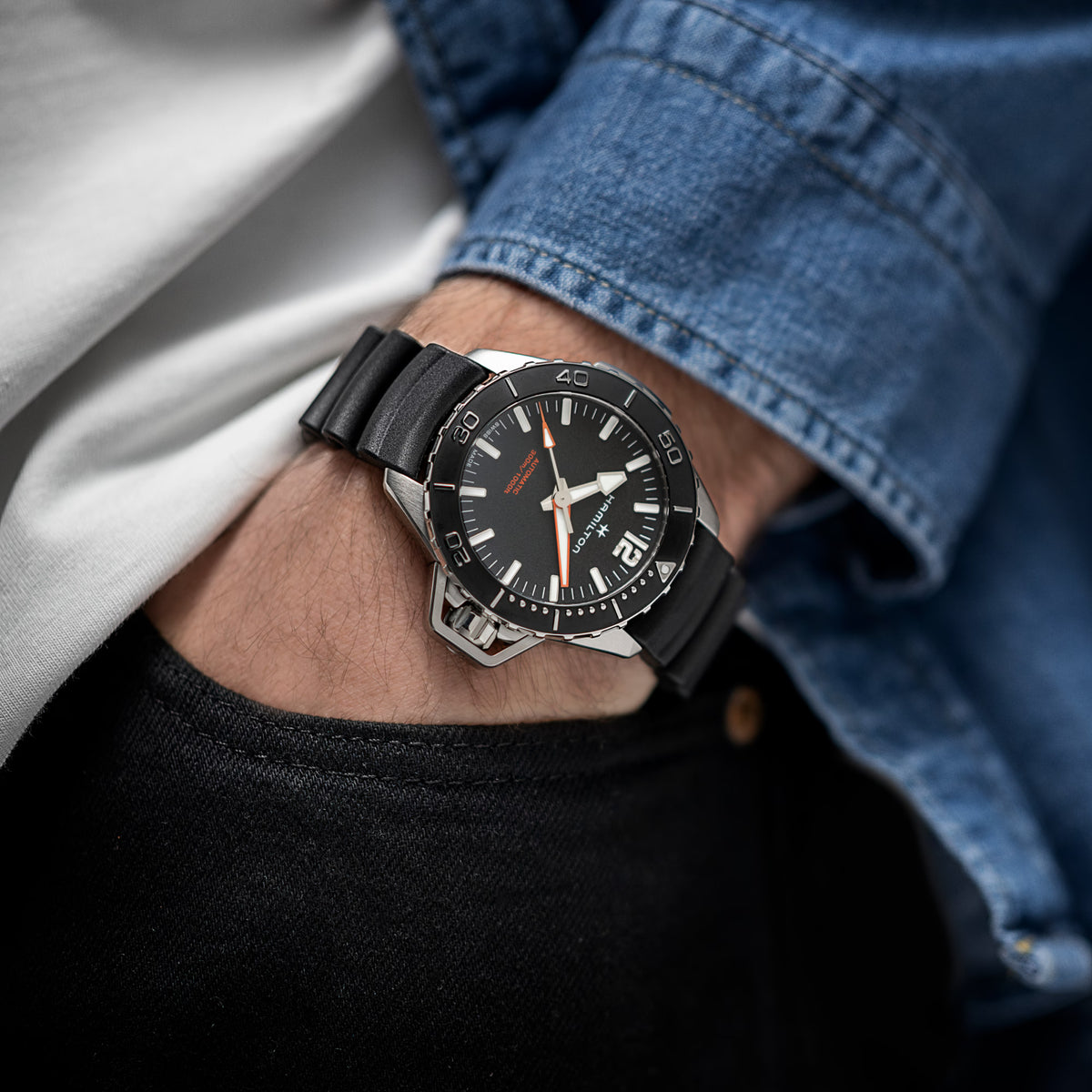 Hamilton Khaki Navy Frogman Auto 46mm H77825330