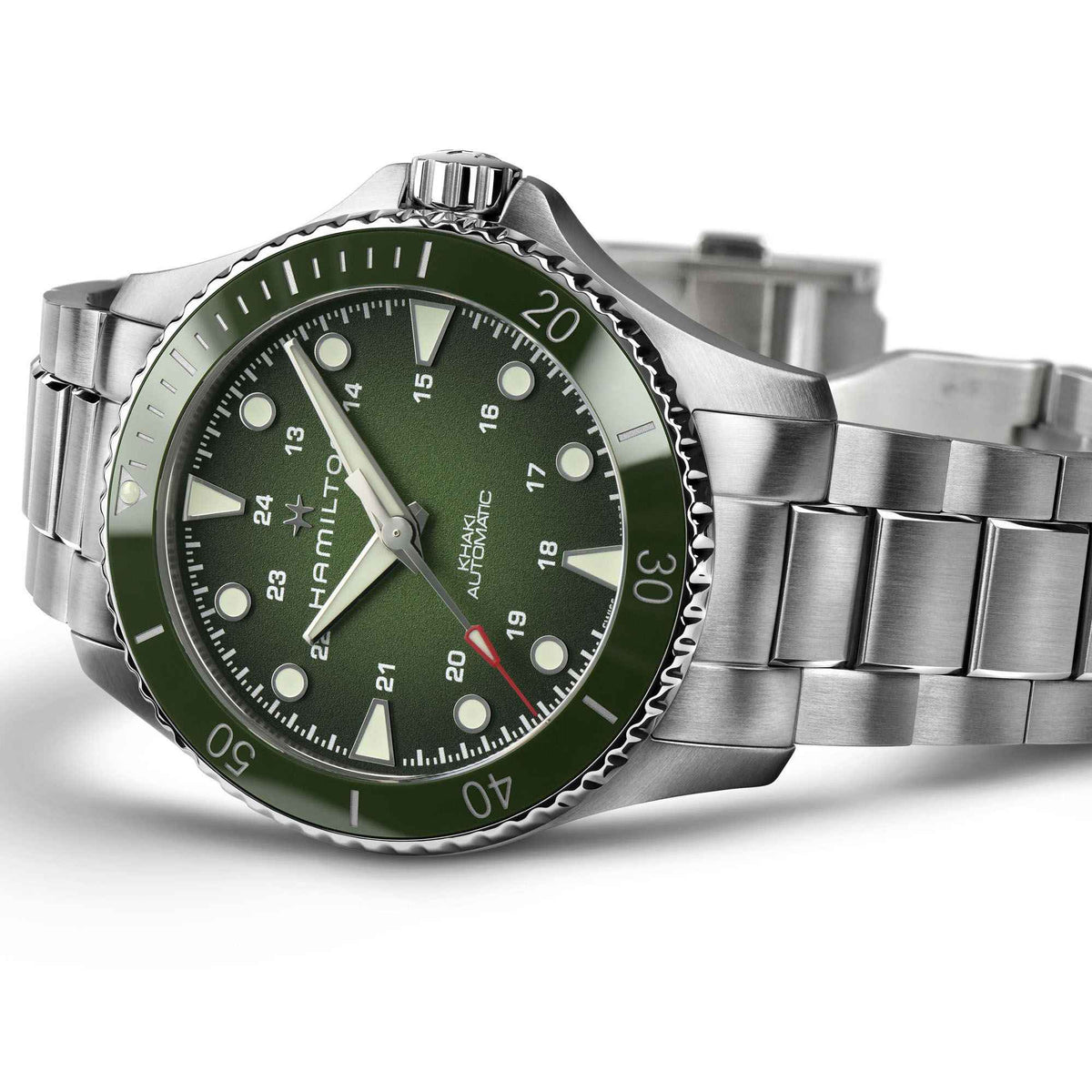 Hamilton Khaki Navy Scuba Auto 43mm Green H82525160 – Gioielleria