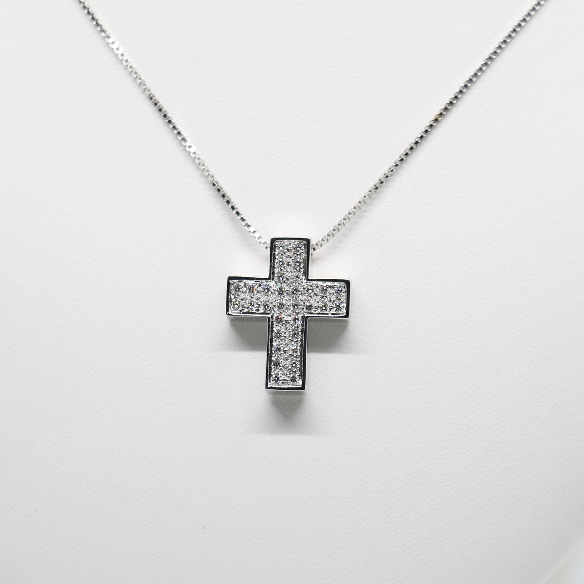 White gold necklace Cross with diamonds SALVINI 20067606