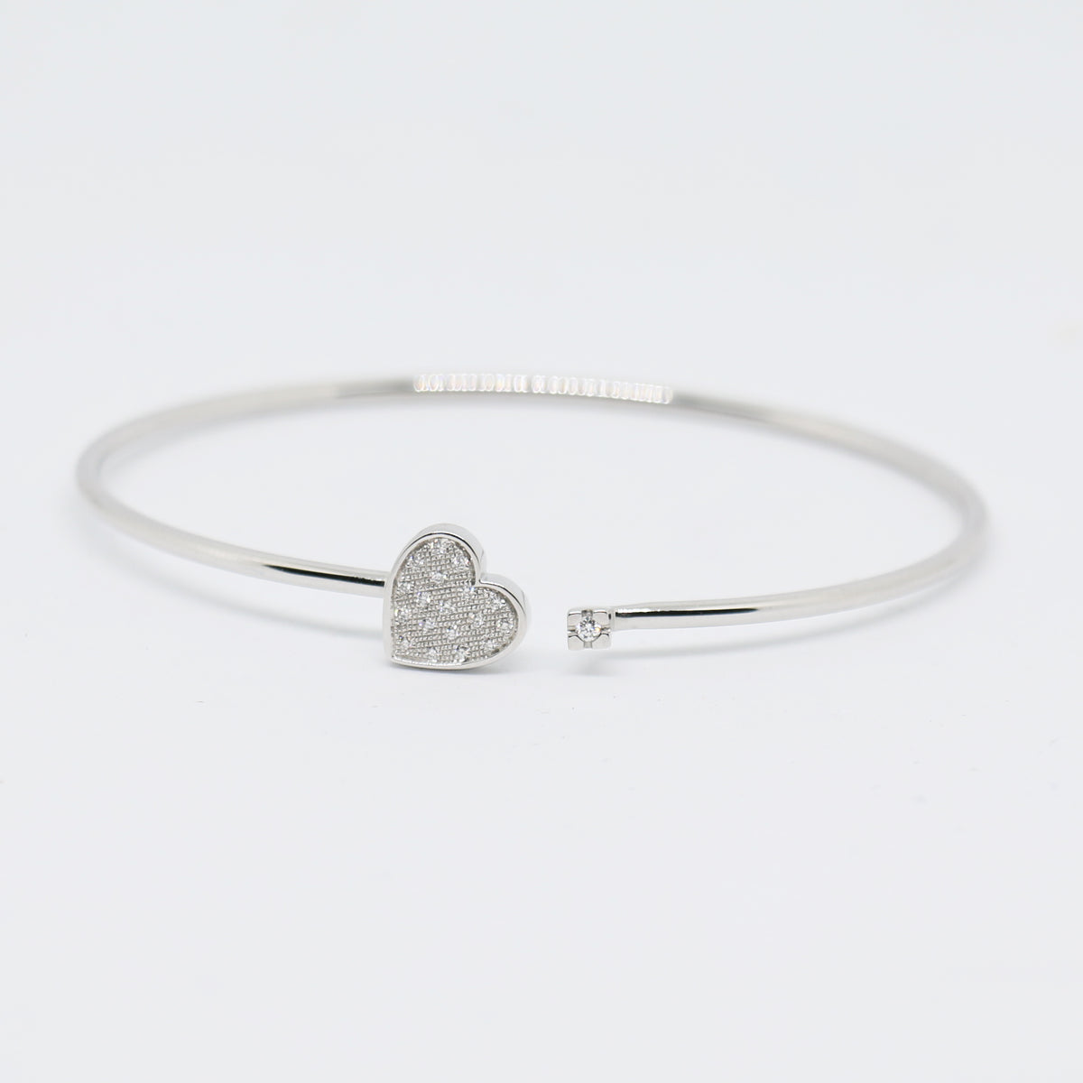 Heart bracelet in white gold with diamonds SALVINI 20075943
