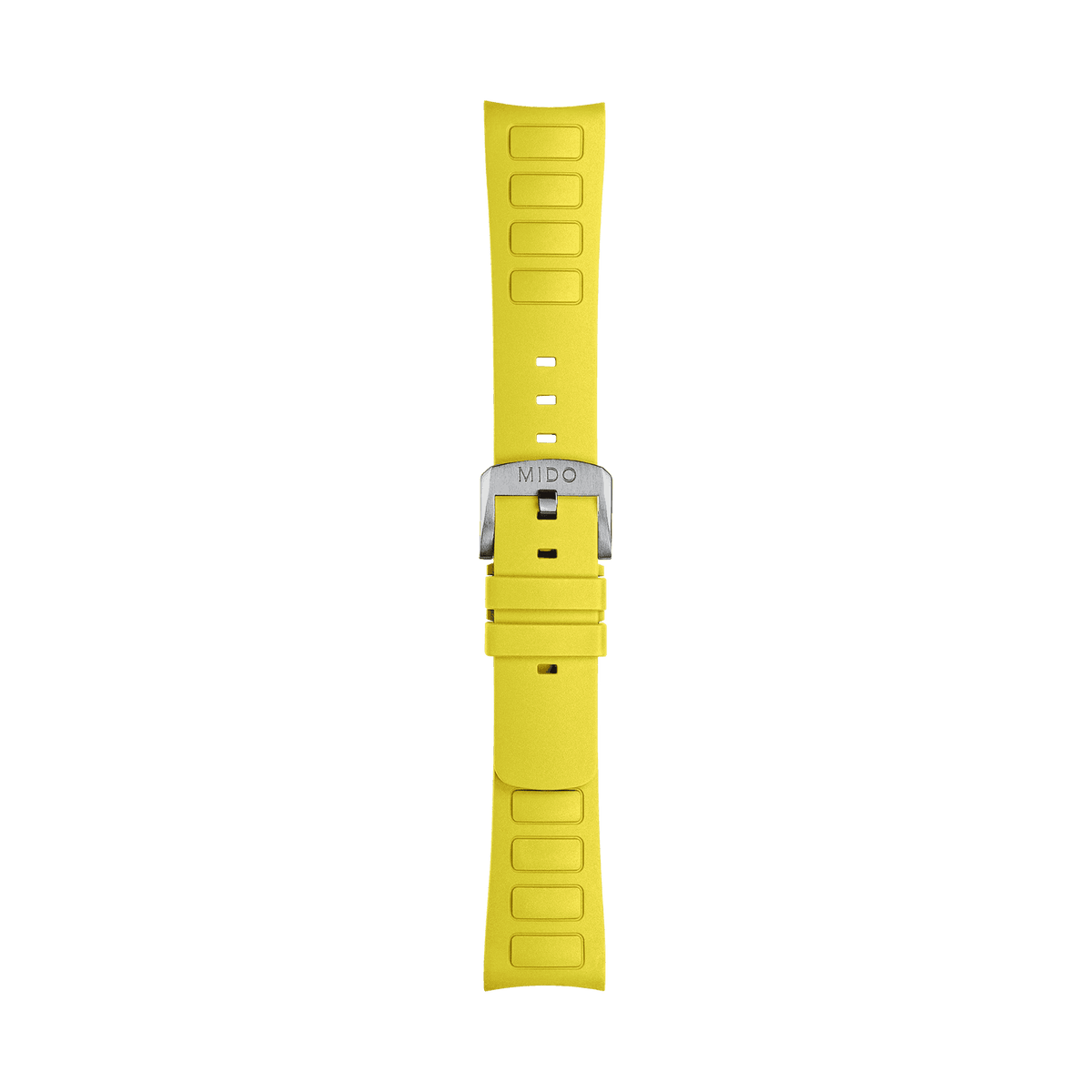 Mido Multifort Tv Big Date bracelet en caoutchouc jaune M852019019