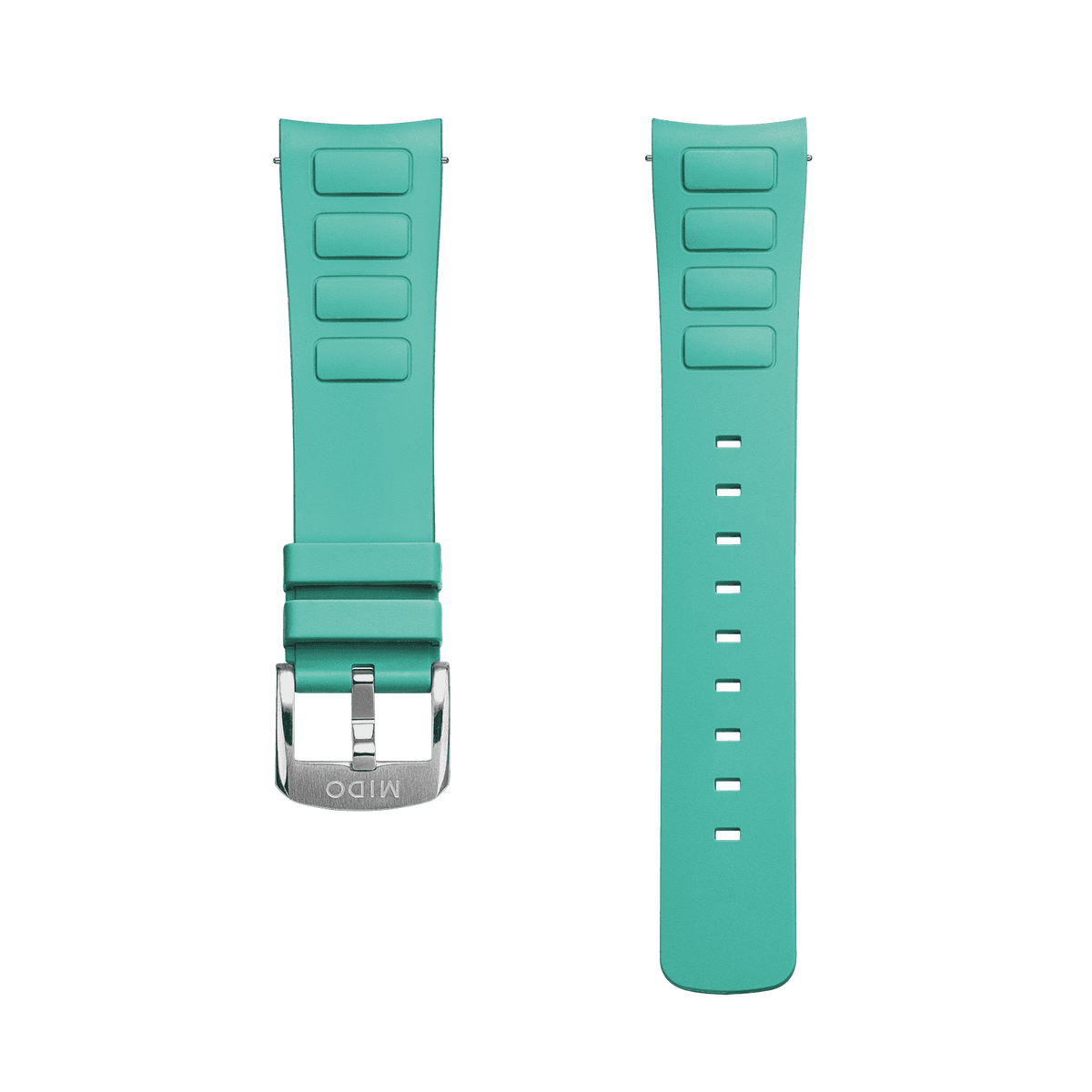 Mido Turquoise Rubber Strap Multifort Tv Big Date M852019057