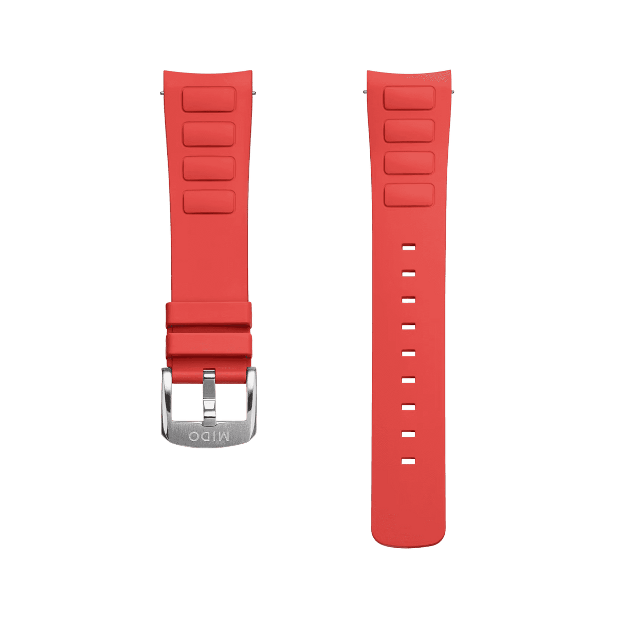 Mido Red Rubber Strap Multifort Tv Big Date M852019158