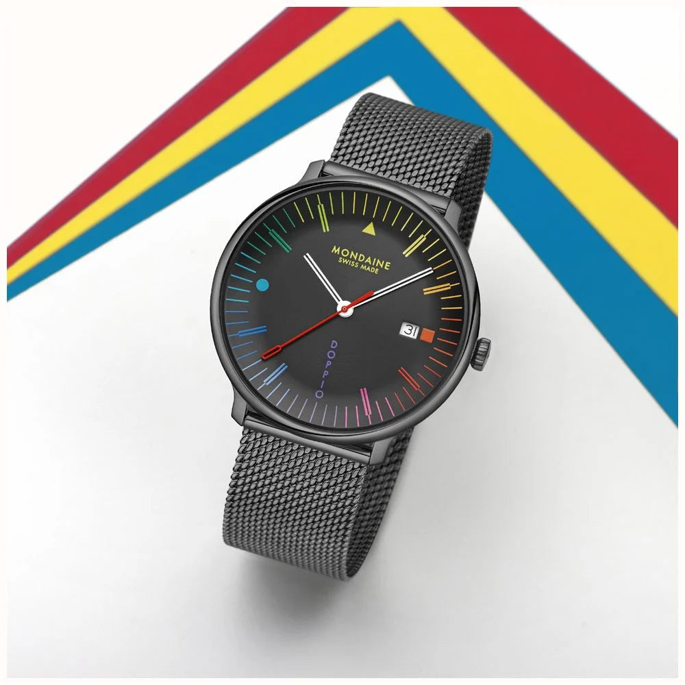 Mondaine Doppio Bauhaus 41mm MLE.41221.SM