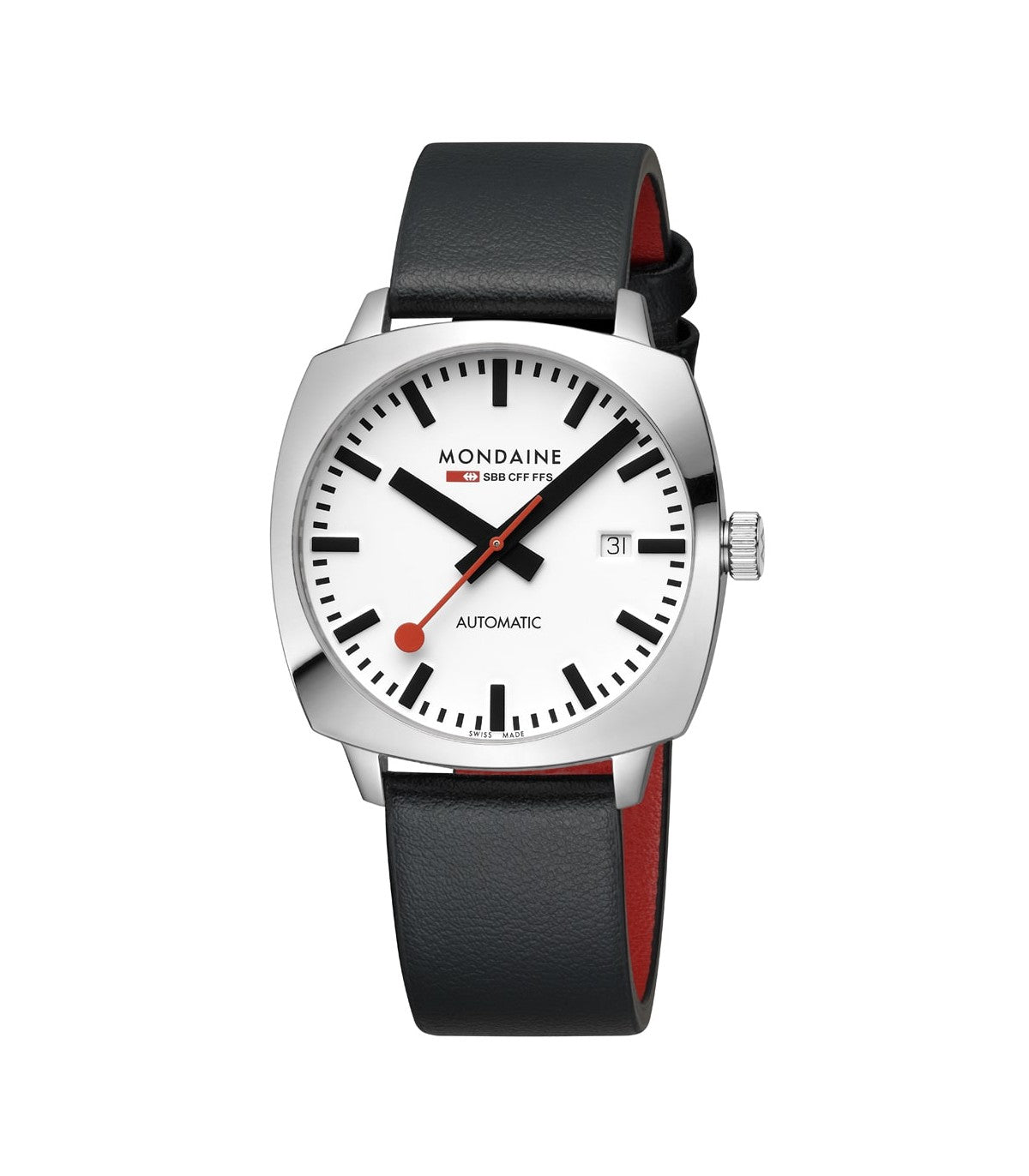 Mondaine Automatic Cushion White 39mm MSL.3961B.LBV