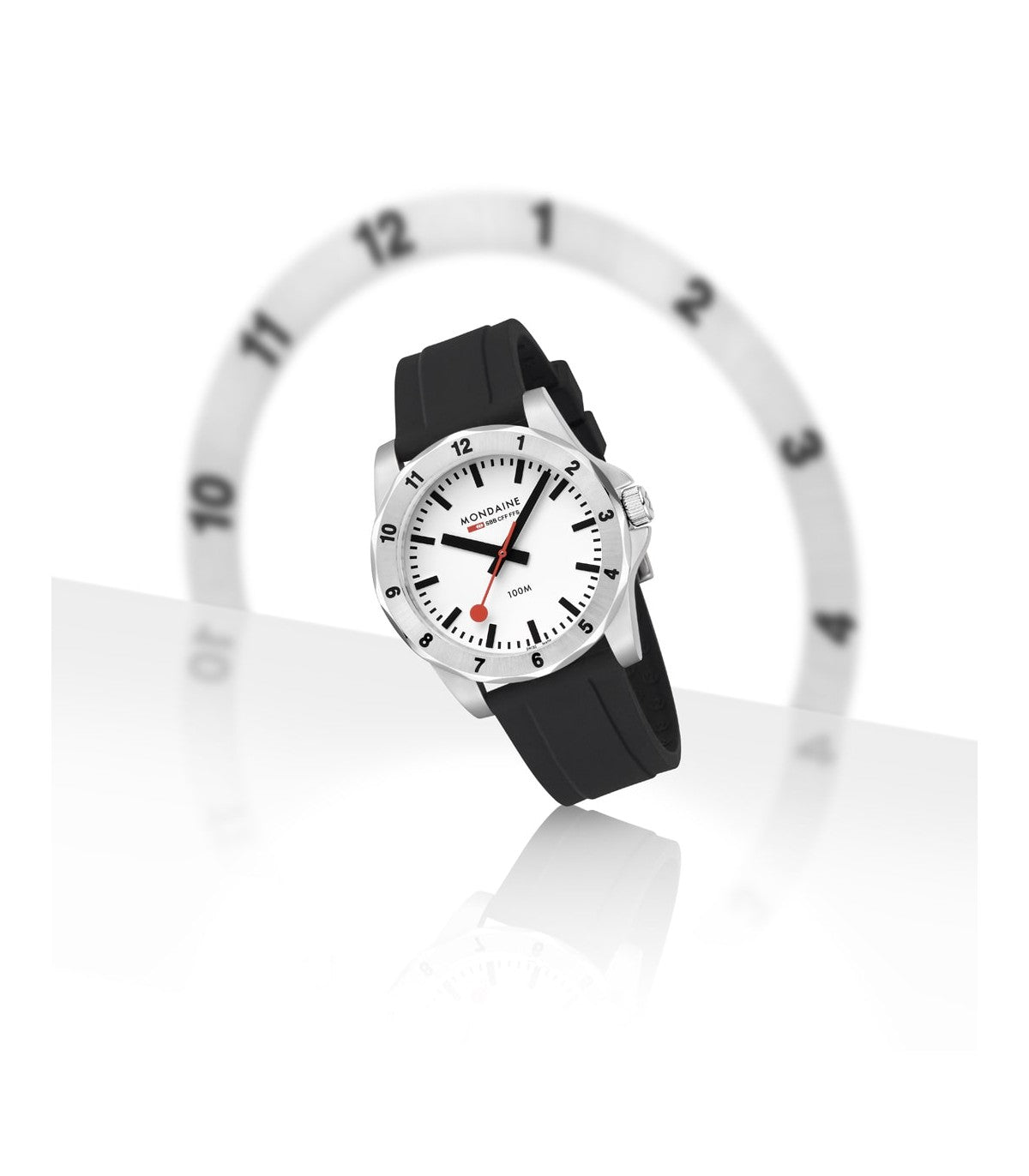 Mondaine Numbers White 42mm MSN.4211B.RB