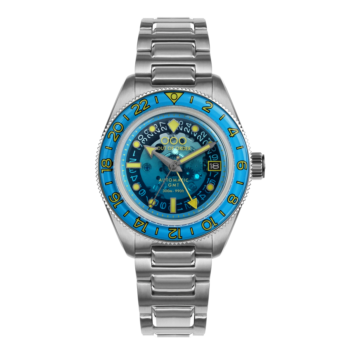 OOO Shaker Angelo Azzurro Automatic Limited Edition OOO.001-25.AA.BAND.SS 