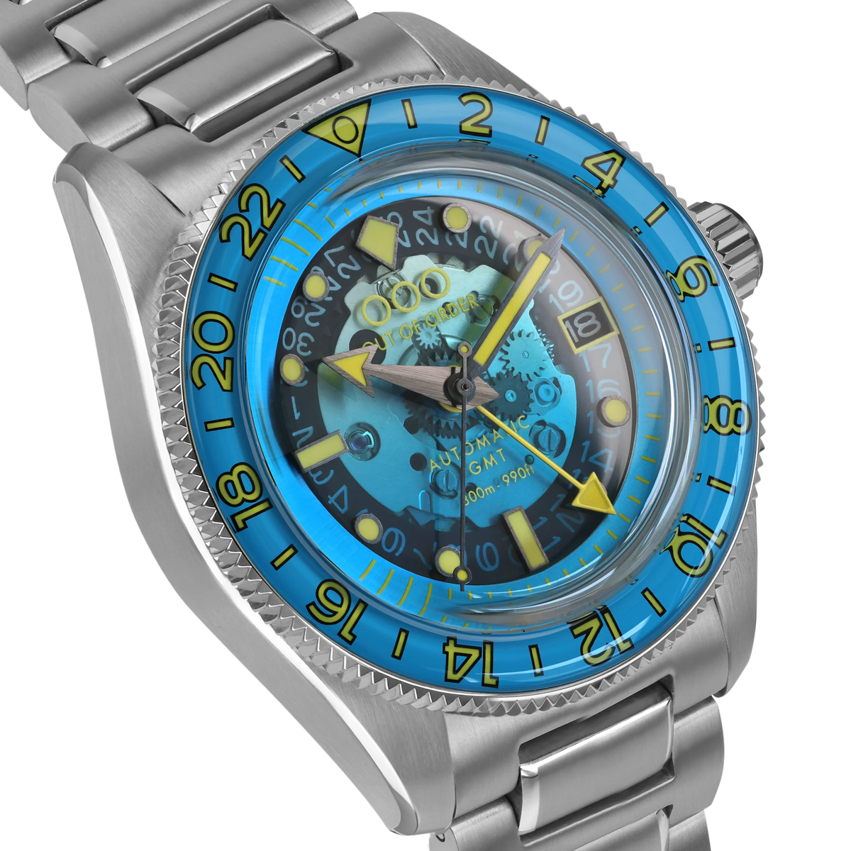 OOO Shaker Angelo Azzurro Automatic Limited Edition OOO.001-25.AA.BAND.SS 