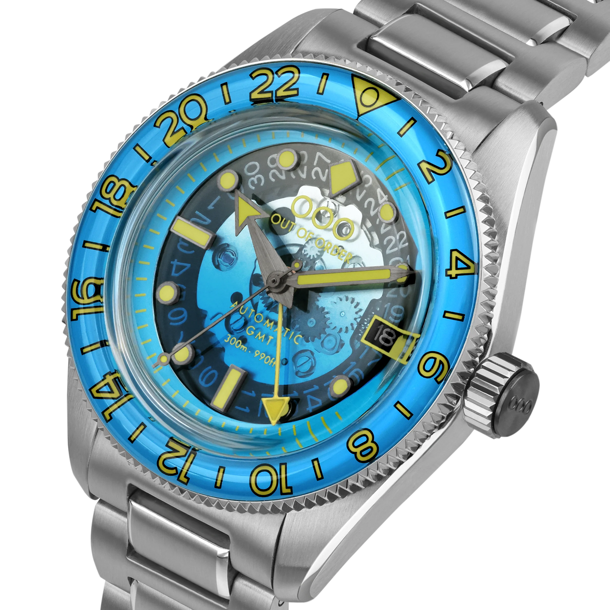 OOO Shaker Angelo Azzurro Automatic Limited Edition OOO.001-25.AA.BAND.SS 