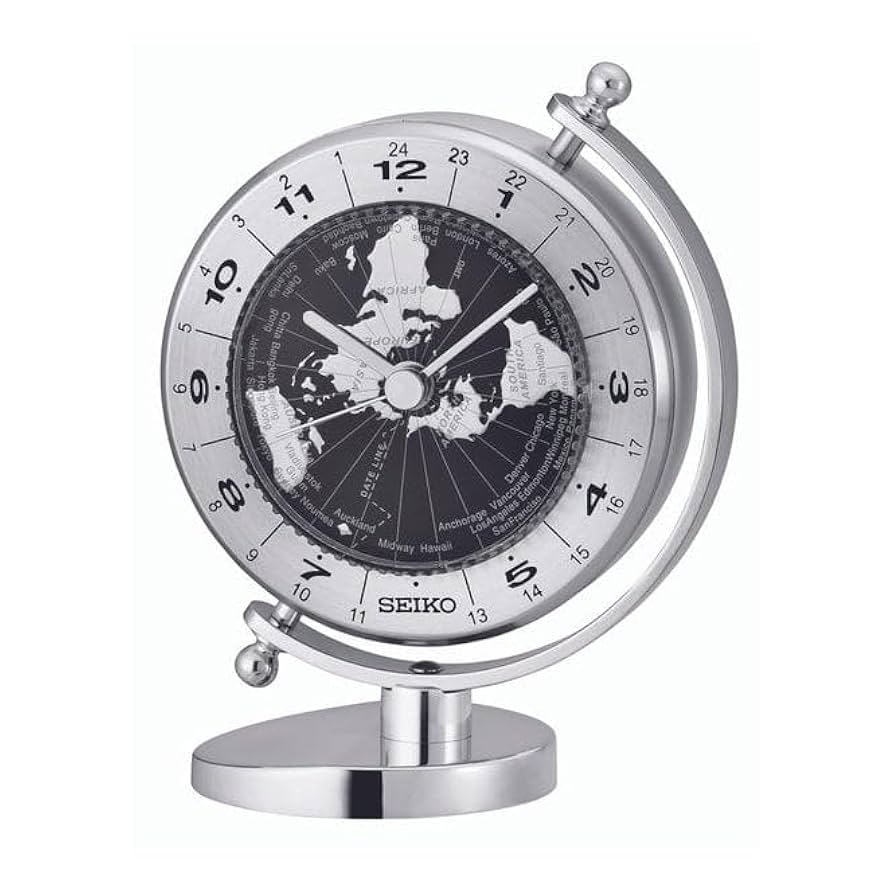 Seiko Clocks Discoverer Alarm Clock QHG106S Table Clock 