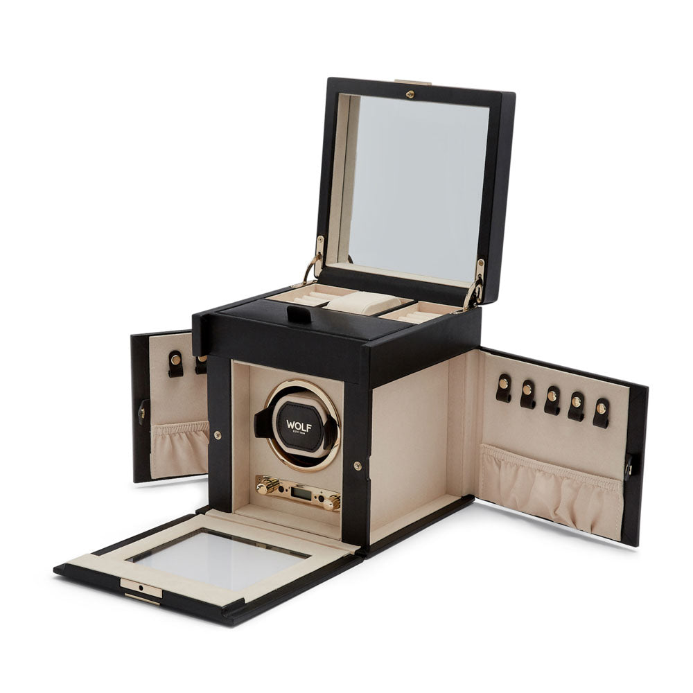 Palermo Single Watch Winder with Jewelry Storage