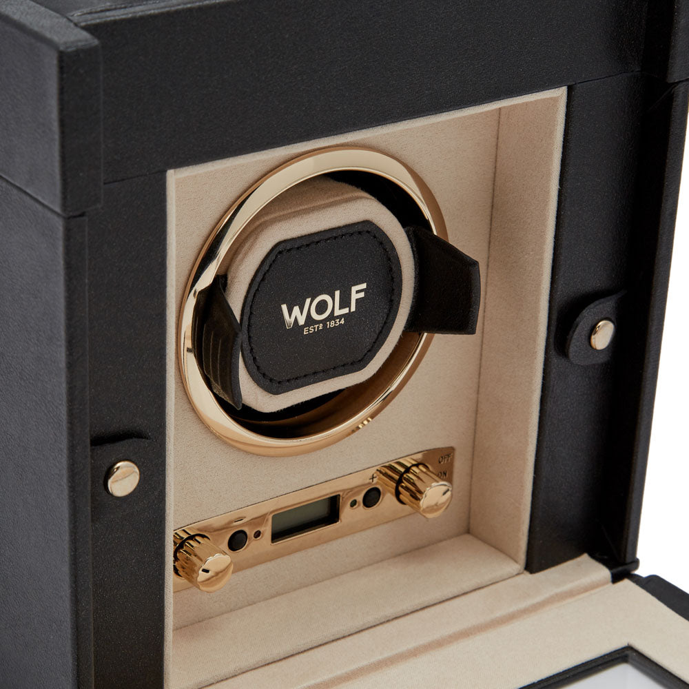 Palermo Single Watch Winder with Jewelry Storage