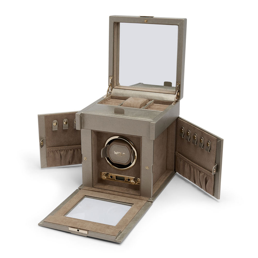 Palermo Single Watch Winder with Jewelry Storage