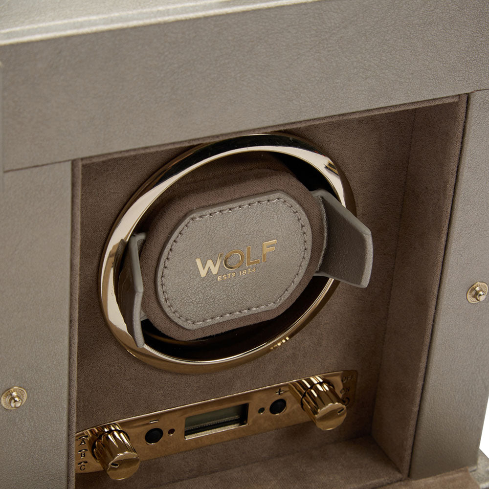 Palermo Single Watch Winder with Jewelry Storage