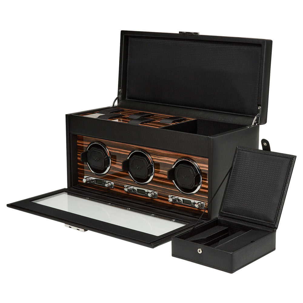 Roadster Triple Watch Winder with Storage