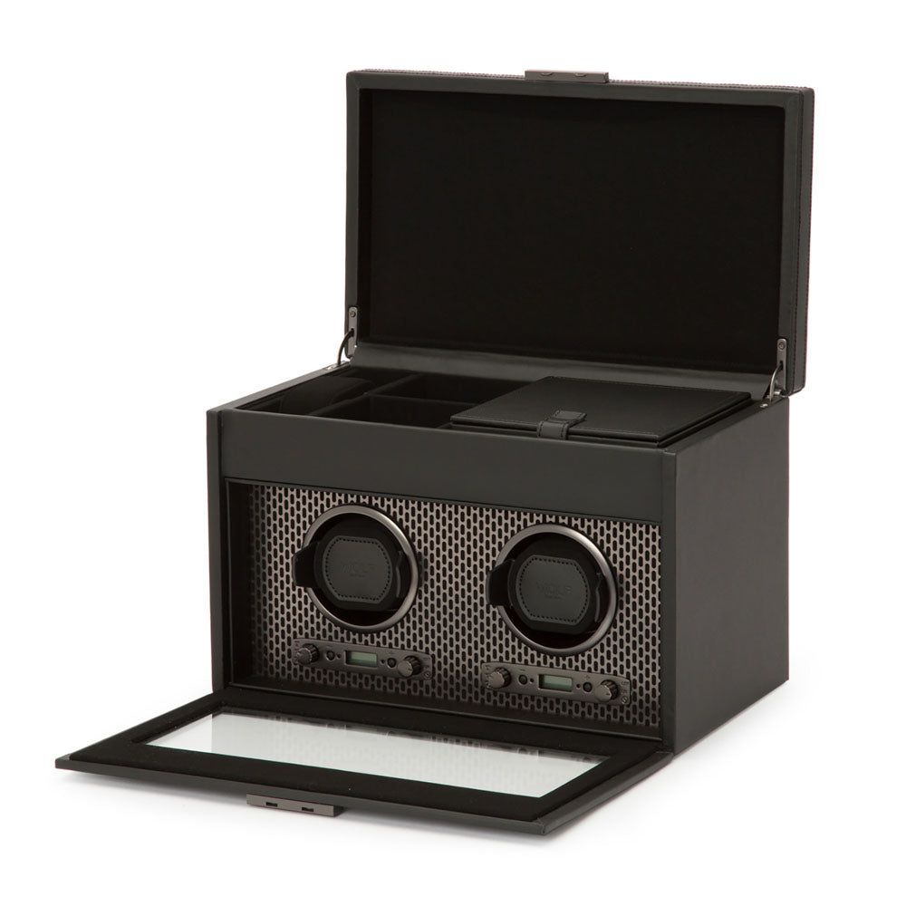Axis Double Watch Winder With Storage