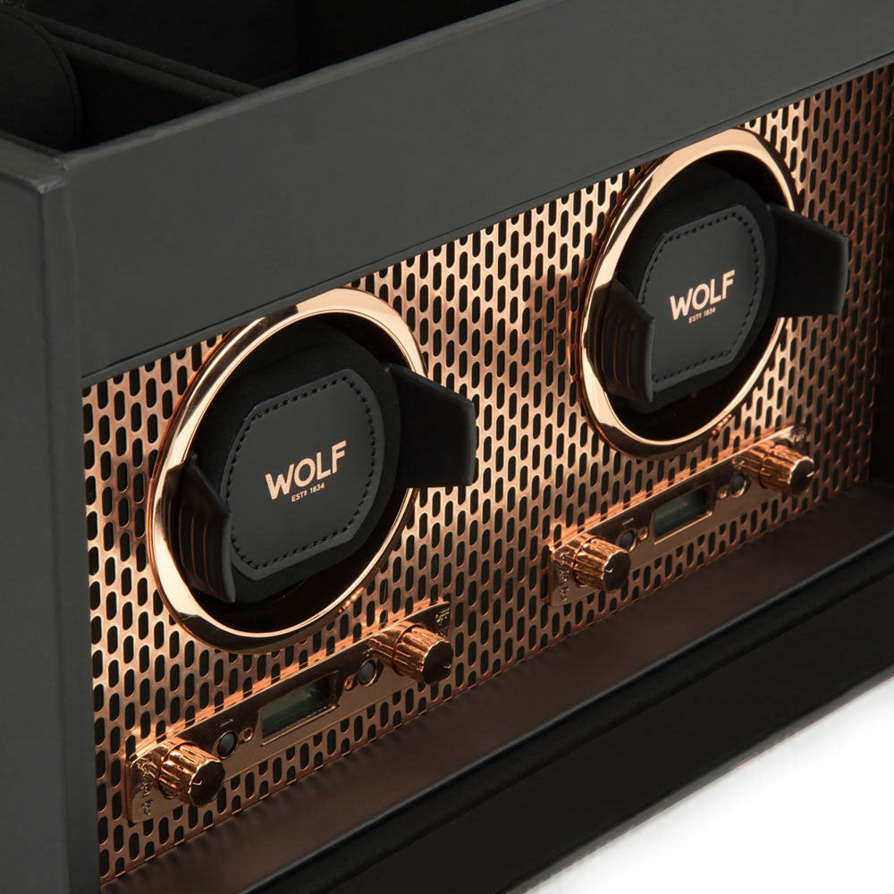 Axis Double Watch Winder With Storage