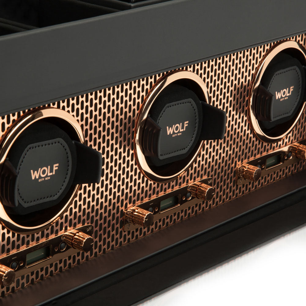 Axis Triple Watch Winder With Storage