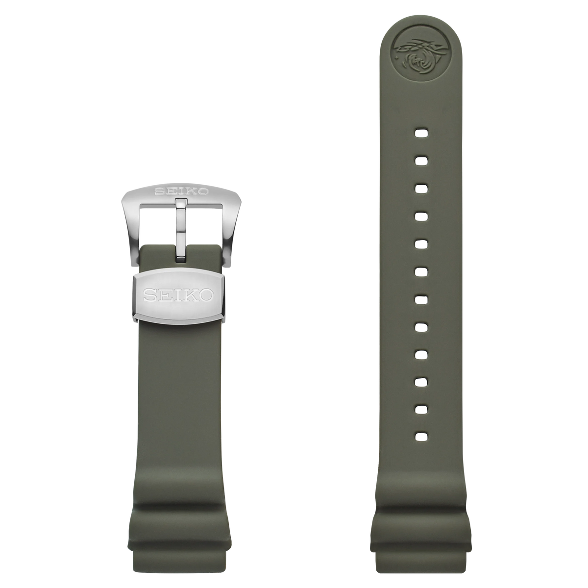Cinturino Seiko Turtle/Samurai in gomma Verde R02F019J0