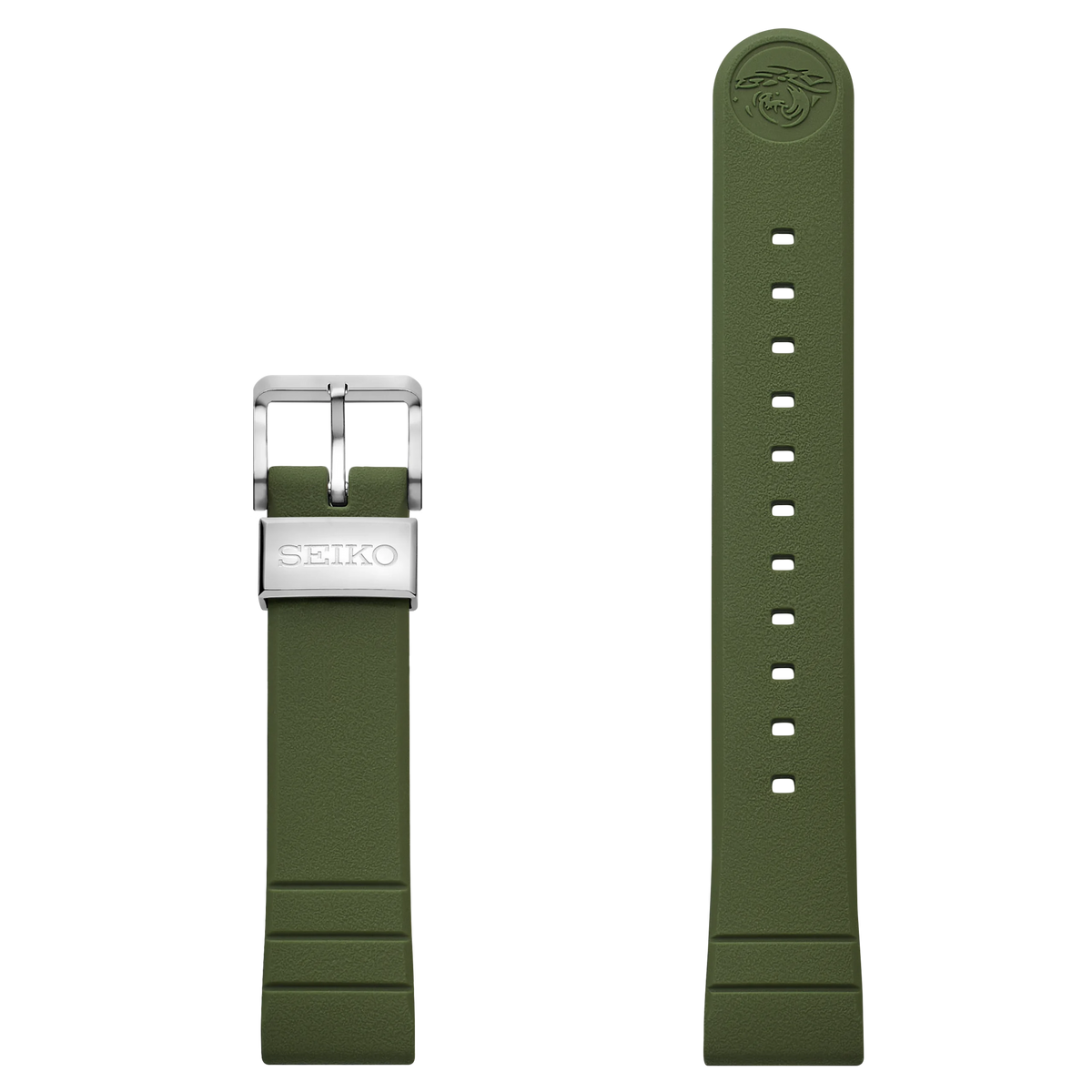 Cinturino Seiko in gomma Verde R03L011J0