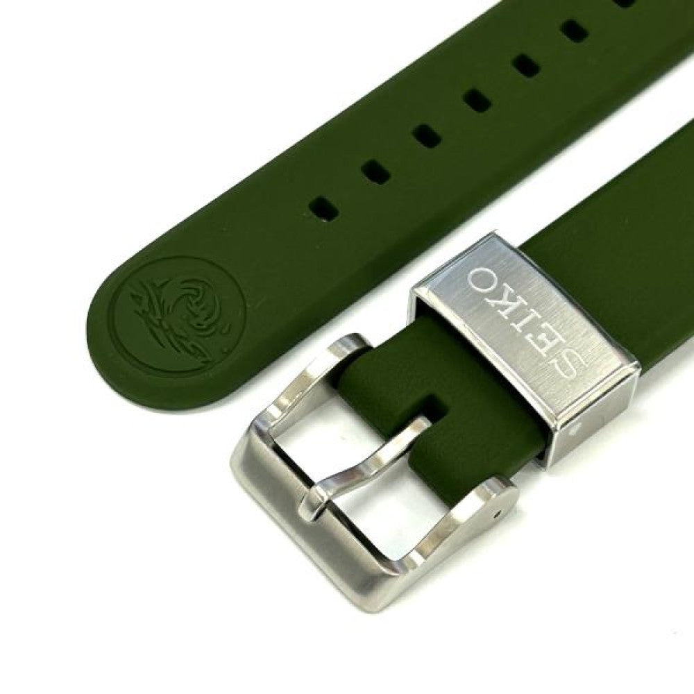Cinturino Seiko in gomma Verde R03L011J0