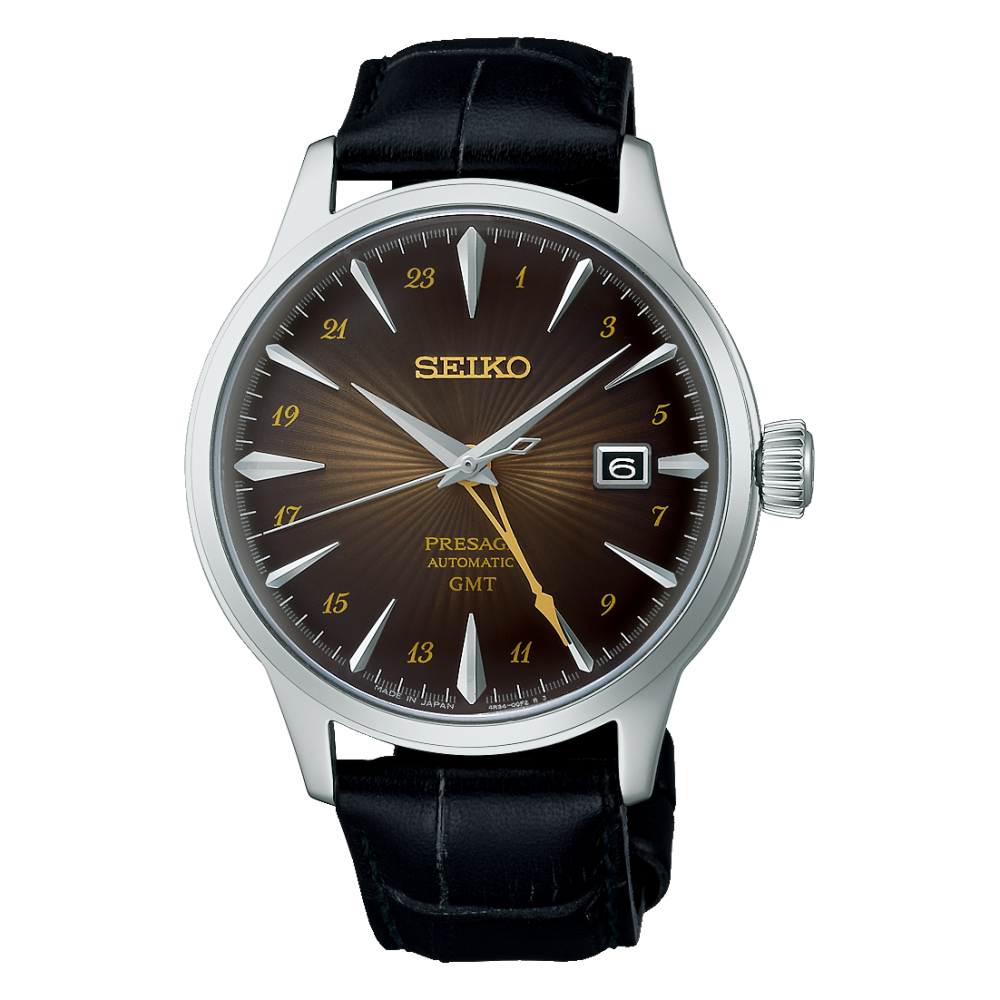 Seiko Presage Cocktail GMT “Rusty Nail” SSK039J1